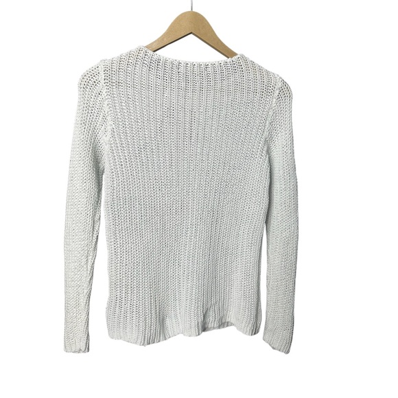 Lauren Ralph Lauren Cream Open Knit Sweater | Cotton Blend | Lightweight | M - Picture 4 of 7